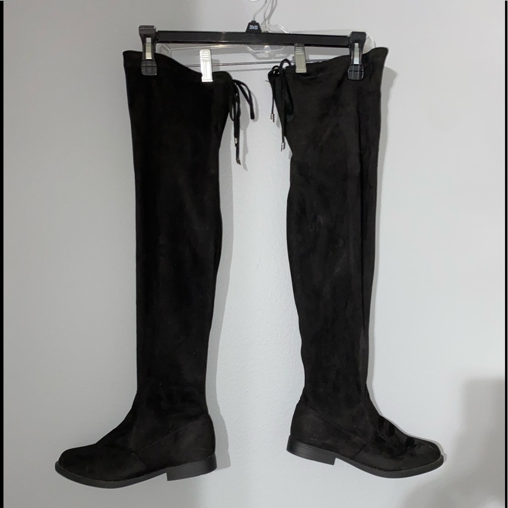 EUC Faux Suede Thigh-high boots